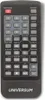 A black remote control with various buttons and labels. Produktbild-Vorschau
