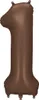 Fóliový balón číslo "1" - 86 cm, mocca, hnedý, satén Náhľad obrázku produktu 2