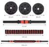 Manubri regolabili 2x set di manubri da 20 kg Barra da 40 Anteprima dell’immagine prodotto 6