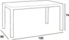 Tavolo rettangolare 150x90 cm in wicker stampato con gambe Anteprima dell’immagine prodotto 10
