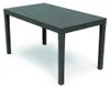 Gartentisch 138x80cm Holz-Optik Kunststoff Terrasse Anthrazit rechteckig Balkon Produktbild-Vorschau