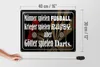 Blechschild Männer spielen Fußball aber Götter Dart, 40 x Produktbild-Vorschau 5