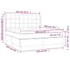 vidaXL Boxspringbett mit Matratze Dunkelgrau 160x200 cm Produktbild-Vorschau 8