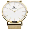 Alienwork Damen Herren Armbanduhr Quarz gold mit Metall Produktbild-Vorschau 3