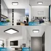 ZMH Plafonnier LED Plat 23CM Lampe de salle de bain Noir Voir les images du produit 5
