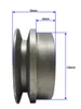 MAR-POL Odstředivá spojka 115x20mm, perodrážka, 1-řemen Náhled obrázku produktu 2