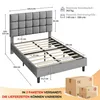Yaheetech Polsterbett Doppelbett 140 x 200 cm, Bettgestell Produktbild-Vorschau 3