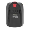 The back of a black battery adapter with a red release button and text labels. Náhled obrázku produktu
