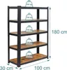 Étagère robuste Relaxdays, 500 kg, L x l x H : 180 x 100 x Voir les images du produit 4