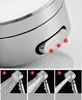 A close-up of a shower head with three inset images showing different spray patterns. Anteprima dell’immagine prodotto