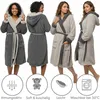 CalmyLIFE Bademantel Damen flauschig Morgenmantel - mit Produktbild-Vorschau 2