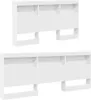 vidaXL Regálová postel s čelem bílá 160 x 200 cm materiál Náhled obrázku produktu 6
