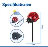 Maximex Solar LED Gartenstecker Marienkäfer, 4er Set, rote Produktbild-Vorschau 10