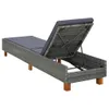 vidaXL Sonnenliege mit Auflage Poly Rattan Grau Produktbild-Vorschau 3