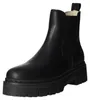 Tamaris. Botas de cuero liso, color negro Vista previa de la imagen del producto 1