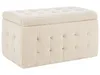 BELIANI Taburetka béžová buklé 72 x 42 x 40 cm s úložným Náhľad obrázku produktu 5