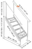 VEVOR Dockleiter 4 Stufen, Docktreppe 30''-38'' Produktbild-Vorschau 7