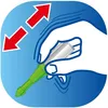 A hand holding a green and silver marker with red arrows indicating movement. Náhľad obrázku produktu