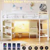 Hochbett mit LED-Beleuchtung, Rausfallschutz, Lattenrost, Produktbild-Vorschau 5