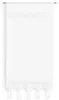 A white curtain hanging from a rod. Produktbild-Vorschau