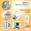 Collage of images showing different uses of a cleaning product, with the product bottle on the right. Produktbild-Vorschau