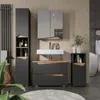 A modern bathroom vanity set with a sink, drawers, and storage cabinets. Náhled obrázku produktu
