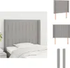 vidaXL Kopfteil mit Ohren Hellgrau 93x16x118/128 cm Stoff - Produktbild-Vorschau 1