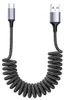 INF Pružný zatahovací datový kabel — nylonový opletený Náhled obrázku produktu 1