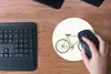 MuchoWow® Mauspad Mousepad Fahrrad - Grün - Weiß 20x20 cm - Produktbild-Vorschau 4