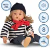 Puppe Merle 47 cm mit Sound Schnuller lange blonde Haare & Bekleidung Spielzeug für Kinder Spielpuppe Babypuppe Spielwaren Geschenk für Kinder Puppenmama Produktbild-Vorschau