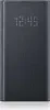 A black Samsung Galaxy Note 10 flip case with a digital clock displayed on the front cover. Produktbild-Vorschau