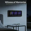 Horloge murale numérique LED - Affiche l'heure, la date et Voir les images du produit 11