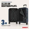 ONBEST Hartschalen Koffer Set | 4-teilig | Blau | mit Produktbild-Vorschau 9
