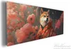 Wallario Premium Leinwandbild Samurai Shiba in Größe 30 x Produktbild-Vorschau 1