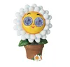 LED Solar Blume mit blizelnden und rollenden Augen - Solar Gänseblümchen - H: 22cm - Lichtsensor Produktbild-Vorschau