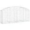 vidaXL Gabion z wysokim łukiem 200x50x80/100 cm Ocynkowane Podgląd zdjęcia produktu 1