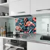 Küchenrückwand Spritzschutz Glas mit Motiv Flamingos und Produktbild-Vorschau 2