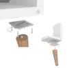 Schräg Buchenbein UNIQ 25 cm mit Montageplatte Walnussfarbe Produktbild-Vorschau 5