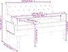 vidaXL Lavice s opěradlem černá 120x62x75,5 cm látka Náhled obrázku produktu 8