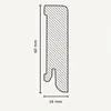 Sockelleiste Echtholzfurnier 16 x 60 x 2500 mm Weiß Produktbild-Vorschau 2