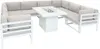 Aluminium 9-teiliges Modulares Gartenmöbelset mit Produktbild-Vorschau 5
