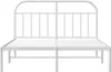 vidaXL Bettgestell mit Kopfteil Metall Weiß 183x213 cm Produktbild-Vorschau 5