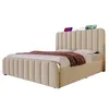 Modernes Polsterbett , Beige Leinen mit USB Typ-C Produktbild-Vorschau 26