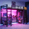 Letto a castello Merax, dimensioni 90x200, con scrivania da Anteprima dell’immagine prodotto 1