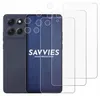 A smartphone with a camera array on the back and screen protectors in front of it. Produktbild-Vorschau