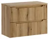 Badezimmer Waschtischunterschrank mit 80 cm Breite in Eiche Produktbild-Vorschau 1