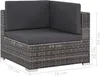 vidaXL 6 tlg. Garten Lounge Set mit Auflagen Poly Rattan Produktbild-Vorschau 7