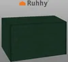 A dark green rectangular cover for outdoor furniture, possibly a garden swing, shown from a slightly angled front view against a plain gray background. The brand name 'Ruhhy' with a logo is visible at the top. Náhľad obrázku produktu