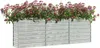 A long, white planter box filled with vibrant pink and purple flowers. Produktbild-Vorschau