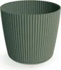 A green planter pot with a ribbed texture. Anteprima dell’immagine prodotto